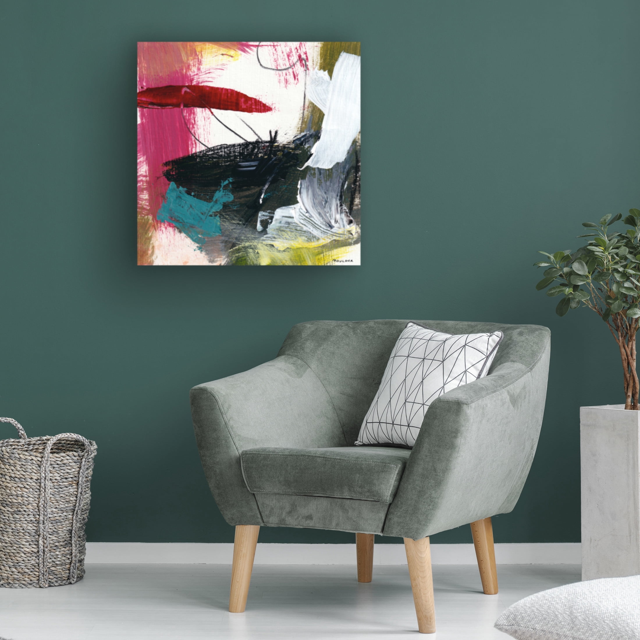 Canvas Wall Art - Kim Moulder 'Intention' Wall Art for Living Room, Bedroom, or Office Décor by Trademark Fine Art - 14 x 14 Inches