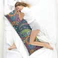 thumbnail image 3 of Boho Long Body Pillow Cover – Soft & Breathable Ethnic Fabric, Hidden Zipper, 20"x54", Stylish Abstract Tribal Print – Gift for Side Sleepers, Pregnancy, Home Decor, 3 of 5