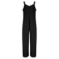 thumbnail image 6 of NMMUED Linen Jumpsuits for Women Wide Leg Jumpsuits for Women One Piece Jumpsuits for Women Vacation Outfits for Women Casual Jumpsuits for Women, Black XXL, 6 of 8