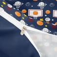 thumbnail image 4 of Castle Fairy Basketball Stars Print Bedding, Sport Theme Duvet Cover Full, Blue Orange White,Navy Blue Reversible,3pcs,1 Duvet Cover and 2 Pillowcases, 4 of 6