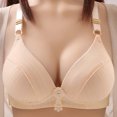 thumbnail image 3 of Bigersell Women Full-Coverage Bras No Underwire Padded Push up Bras V-Neck Cami Bra Bralettes Wide Strap Comfort Wireless Bras Everyday Bras Underwear Lightly Lined Soft Bra Beige M, 3 of 3