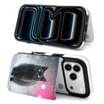 thumbnail image 4 of Snowy Black Cat Glow Leather Wallet Case for iPhone 14 Plus Wallet Case Card Holder Flip, 4 of 8