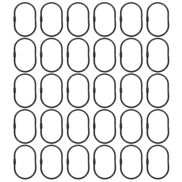 30 ganchos para cortina de ducha, anillos para cortina de ducha de baño, varillas, ganchos de metal, anillos