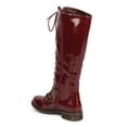 thumbnail image 3 of Mark Maddux DE61 Patent Leatherette Women Knee High Hard Toe Combat Boot, 3 of 6