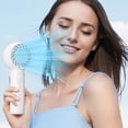 thumbnail image 2 of Yatlte Portable Handheld Fan, USB Rechargeable Portable Personal Fan with 3 Speeds, Detachable Cover, Small Lightweight Pocket-Size Fan for Kids, Family, Travel, School, Theme Park, 2 of 6
