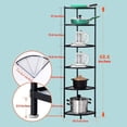 thumbnail image 5 of Kitchen Corner Shelf Rack, Multi-layer Pot Rack Storage Organizer Stainless Steel Shelves Shelf Holder (6 Tier-2), 5 of 7