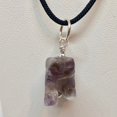 thumbnail image 6 of Amethyst Bear Pendant Necklace | Semi Precious Stone Jewelry | Silver Pendant, 6 of 7