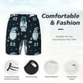 thumbnail image 5 of Haiem Gnome and Snowflakes Mens Swim Trunks with Compression Liner 2 in 1 Swimming Shorts Stretch Swimwear Quick Dry,Board Shorts-Medium, 5 of 9