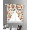thumbnail image 2 of Spring Floral Swag Valances for Windows, Colorful Vintage Botanical Butterfly Rod Pocket Sheer Valances for Large Windows, Swag Toppers Light Filtering for Kitchen Living Room 2 Panels 36''x63'', 2 of 5