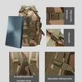 thumbnail image 4 of Camouflage High-Capacity Outdoor Backpack, Multi-Functional Tactical Hiking Bag, Double Shoulder, Hip Belt Bag, Water-Resistant for Camping, Climbing, Travel, 4 of 6