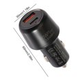 thumbnail image 3 of Adaptador de corriente de 48W Supercargador de 2 puertos QC3.0 PD para Huawei Xiaomi (Negro), 3 of 3
