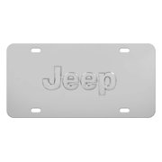 Angle View: Car License Plate, Jeep Logo Universal Front License Plate Decorative