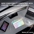 thumbnail image 4 of Combo de Teclado y Mouse Bluetooth con Retroiluminación RGB para iPad, Blanco, 4 of 7