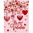 thumbnail image 6 of Pink Valentine''s Day Throw Blankets, Red Love Heart Tree Soft Fleece Blanket Decorative for Home Sofa Couch Chair Living Bedroom,40x50 Inches, Be My Valentine, 6 of 6