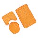 thumbnail image 5 of Juego de Alfombrillas de Baño de 3 Piezas, Cubierta de Tapa de Inodoro, Alfombra de , Patrón de Guijarros Antideslizantes naranja Sunnimix Alfombrilla de baño Alfombrilla de baño, 5 of 7