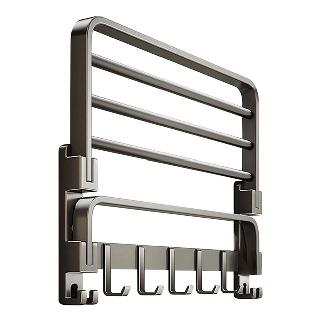 Towels for Bathroom 50Cm Folding Non Perforated Towel Racks for Bathroom Storage