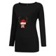 thumbnail image 4 of Pntutb Mujer Casual Cuello Redondo Navidad Manga Larga Estampado Camiseta Top Blusa Pntutb Pntutb-6688, 4 of 7
