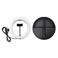 thumbnail image 1 of 26cm Dimmable LED Ring Light With Round Base Bracket Selfie Phone Clip Flashes black, 1 of 5