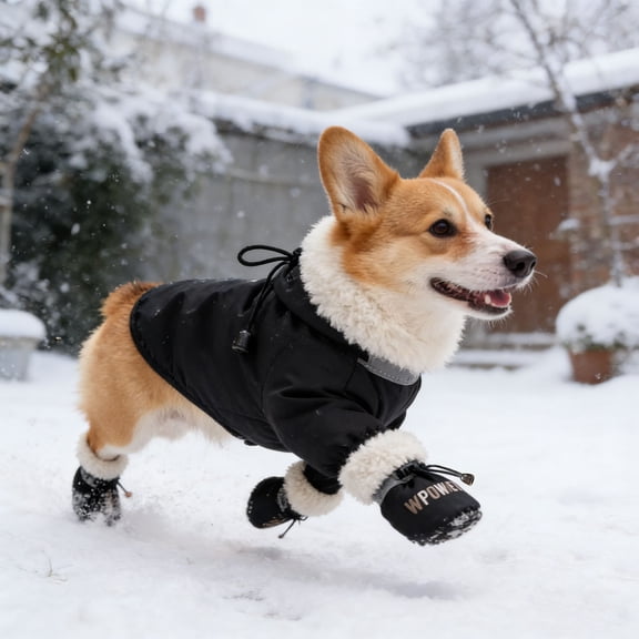 Pet Winter Shoes Dog Boots Warm Footwear for Small Dogs and Cats Indoor Outdoor