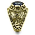 thumbnail image 6 of Men's Stainless Steel"United States Navy" Sapphire Ring - Gold, 6 of 8