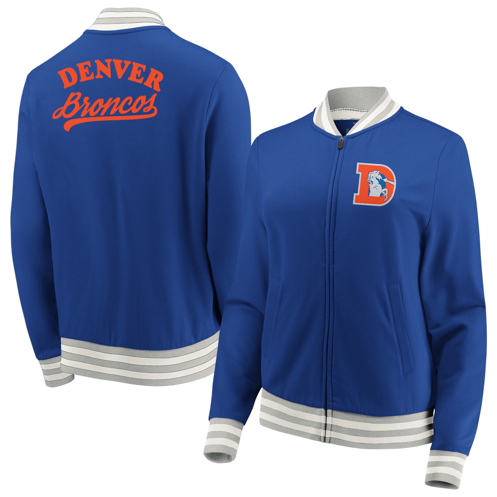 Denver Broncos Fanatics Branded Women's Legendary Strength FullZip Track Jacket Royal