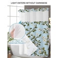 thumbnail image 4 of No Hook Cloth Fabric Shower Curtain with Snap in Liner, Watercolor Flower Waterproof Shower Curtains Set with See Through Top Window, Blooms Wildflower Garden Motifs Floral Bath Curtains 72"x84", 4 of 6