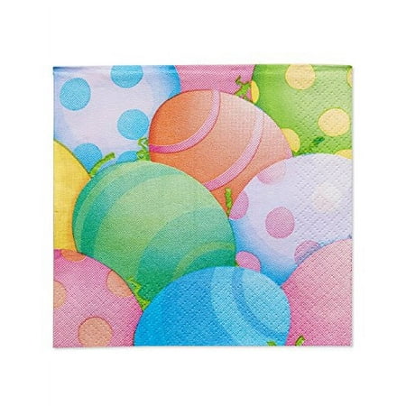 american greetings peek-a-boo bunny beverage napkins party supplies (16 pack), multicolored
