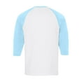 thumbnail image 6 of JGNGSHN Henley Shirts for Men Raglan 3/4 Sleeve Baseball T-Shirts Casual Button Tee Shirt Contrast Basic Jerseys Tops, 6 of 8