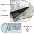 thumbnail image 5 of Round Area Rug 3ft, Coastal Non-slip Area Rugs for Living Room/Bedroom/Bathroom/Kitchen, Summer Beach Nautical Coral Starfish Washable Throw Floor Mat Indoor Outdoor Entrance Doormat, 5 of 9