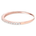 thumbnail image 5 of Ioka - 14K Rose Solid Gold 1.5MM CZ Women's Stackable Half Eternity Wedding Anniversary Ring Band- Size 5.5, 5 of 6
