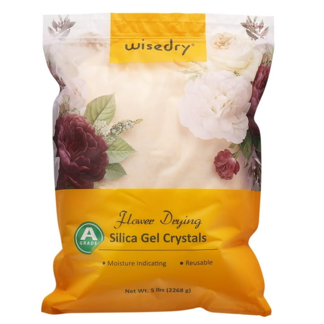 wisedry Cristaux de Séchage de Fleurs en Gel de Silice - 5 Lb, Indicateur de Couleur, Réutilisables