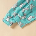 thumbnail image 6 of TAIAOJING Toddler Girls 3Pcs Outfit Sets Boys Girls Short Sleeve Easter Letter Cartoon Rabbit Prints Romper Bodysuit Pants Hat Outfits Baby Clothes Set 0-3 Months, 6 of 8