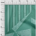 thumbnail image 2 of oneOone Viscose Chiffon Teal Green Fabric Geometric Diamond With Stripes Craft Projects Decor Fabric Printed By The Yard 42 Inch Wide, 2 of 4