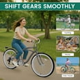 thumbnail image 5 of MOONCOOL 24/26 Inch Beach Cruiser Bike, 7 Speed Step-Through Frame Adult Bicycle, City Bike Commuter Bicycle with Front & Rear Fenders, Rear Cargo Rack for Men, Women, 5 of 13