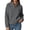 Gray, variant on Polar Fleece Zip Jacket for Women Raglan Sleeve High Neck Warm Winter Layer Top