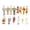 Multi, variant on 14 Pieces Miniature People Figures Diorama Models Plastic Material for Architectural Layout Photography Props