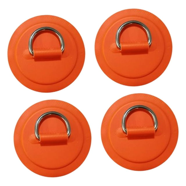 4x Anillos en D Hebillas de Cable de Conexión Piezas de Kayak de Acero Inoxidable Sin Pegamento Incluye Hebilla Fija Almohadilla de Anillo en D para B Naranja shamjiam Parche de anillos en D