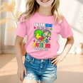 thumbnail image 2 of T-Shirts pour Filles Décontracté Coton Tee Été Col Rond Manches Courtes Coupe Ample Graphique Imprimé Confort Chemises Enfant Blouses Tops 4-5 T, 2 of 4