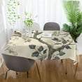 thumbnail image 5 of Yayeee Tablecloths for Rectangular Tables 54 x 54 inch Party Table Cover, Beige Birds, 5 of 6