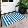 thumbnail image 6 of Addison Rugs Chantille Indoor/Outdoor Transitional Stripes Navy Washable Rectangle Rug, 1'8" x 2'6", 6 of 6