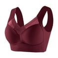 thumbnail image 2 of Sports Bras for Women, Large Bust High Support No Underwire Plus Size Supportive Breathable Padded, Red L-6XL,, 2 of 3