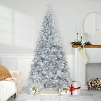 Northlight Artificial Tinsel Christmas Tree - 9' - Silver - Unlit