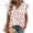 Pink #166, variant on WULMLEO Women's Casual Brush Stroke Printed Top V-Neck Button Down Lightweight Summer Blouse White M