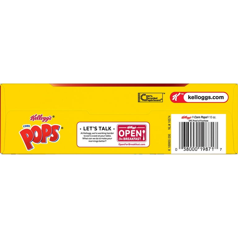Kellogg's Corn Pops Original Cereal, Crispy Sweet Breakfast