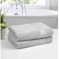 thumbnail image 3 of MALLONI HOME 100% Premium Cotton 2 Pack Oversized Bath Towel Set 28x55 inches, Large Bath Towels, Ultra Absorbant Compact Quickdry & Lightweight Towel, Ideal for Gym Travel Camp Pool - Light Grey, 3 of 7