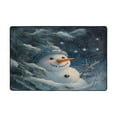 thumbnail image 3 of Winter Snowman Soft Polyester Area Rug 72''x48'', Non Slip, Memory Foam, Water Absorbent, 3 of 7