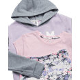 thumbnail image 3 of RBX Girls Pants Set - Soft Fleece Pullover Hoodie, Graphic Tee and Leggings 3 Piece Outfit Set, 3 of 7