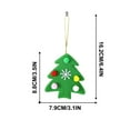 thumbnail image 3 of pstuiky Adorno navideño colgante para árbol de Navidad con forma de ciervo, muñeco de nieve, pentagrama de Papá Noel. Pequeños adornos colgantes., 3 of 5