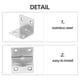 thumbnail image 3 of EXHUMKY 10Ud Refuerzos De En Inoxidable Para Estantes Y Marcos De Muebles Duraderos, 3 of 6