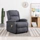 thumbnail image 2 of Sillón de masaje VidaXL reclinable con revestimiento de tela VidaXL, color gris oscuro, 2 of 9